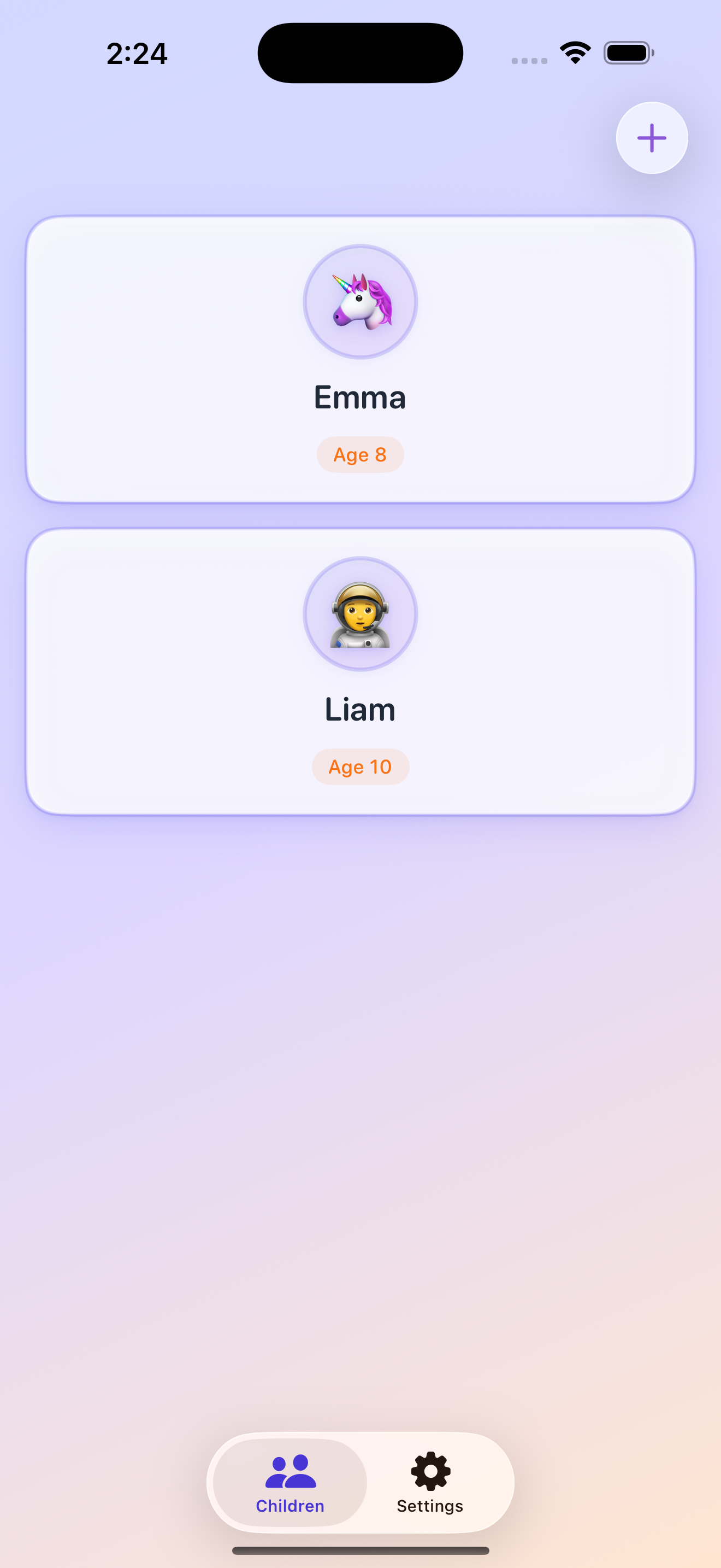 WonderSpell learner list showing learner profiles with fun avatars and age-appropriate themes